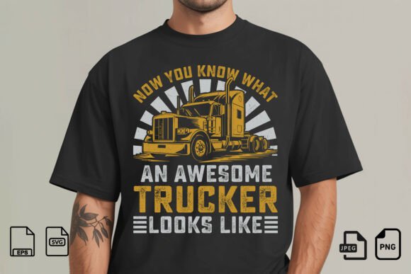 Awesome Trucker Shirt Graphics for T-Shirt Designs