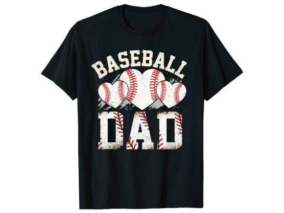 Baseball Dad T-Shirt Graphics & Designs