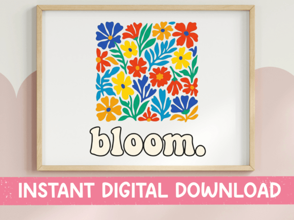 Bloom Floral Art SVG PNG: Graphics for T-Shirt Designs