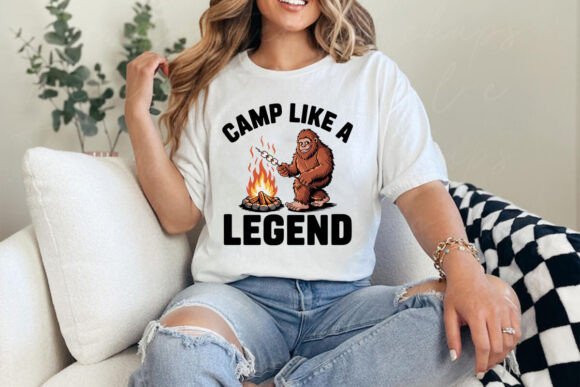 Camp Like a Legend Bigfoot PNG for Graphics & T-Shirt Designs