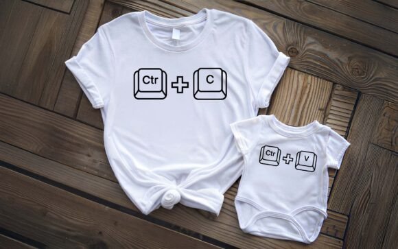 Copy Paste Matching Shirt Set SVG PNG Graphics