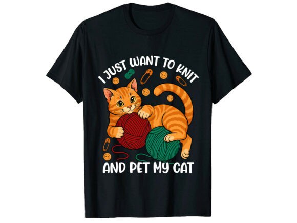 Cute Knitting and Cat Lover T-Shirt Graphics Review