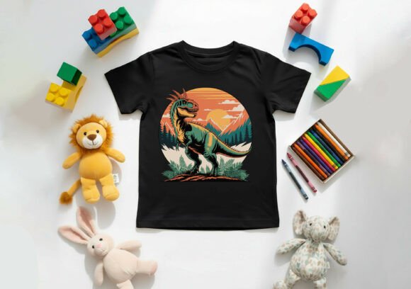 Dino Skateboard Graphics for Kids T-Shirt Designs