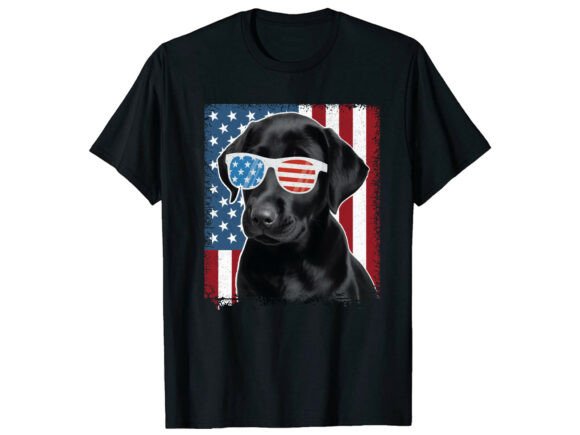 Patriotic Dog 4th of July Graphics for T-Shirt Designs