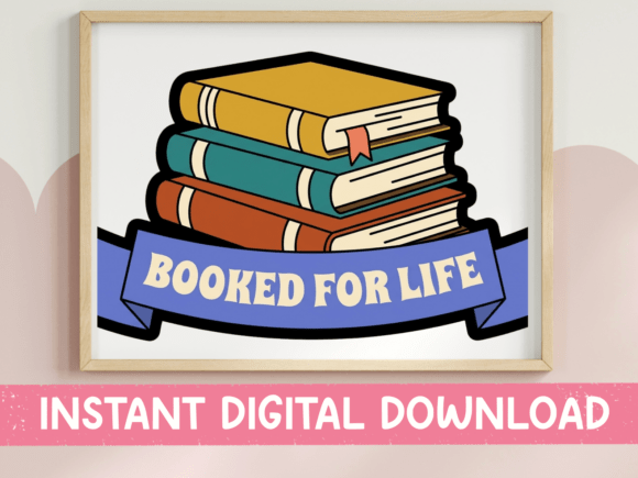 Reviewing the Booked for Life Stack of Books Sticker