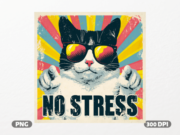 Reviewing the No Stress Retro Cat PNG for Embroidery