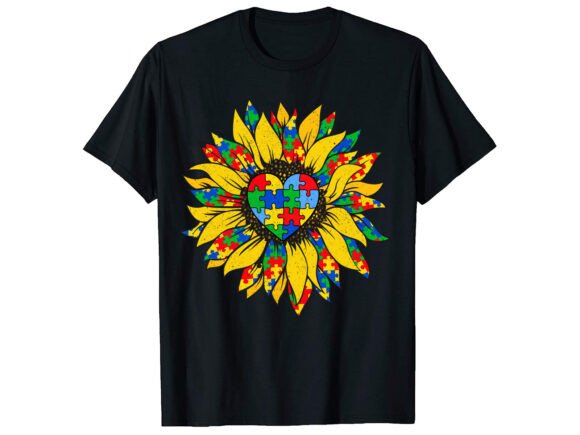 Sunflower Autism Awareness T-Shirt Graphics