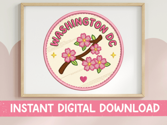 Washington DC Cherry Blossom SVG: Graphics & T-Shirt Designs