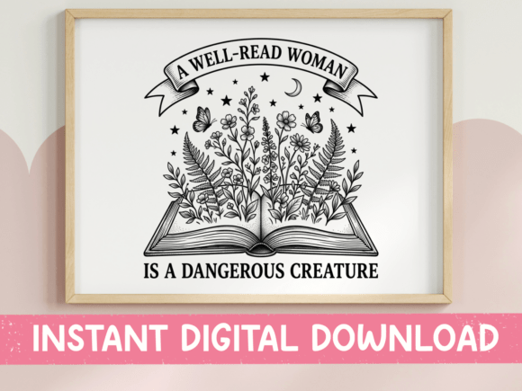Well Read Woman SVG: Graphics for T-Shirt Designs